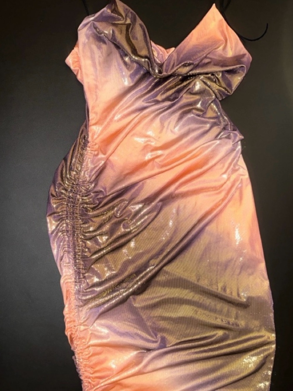Sexy Pink and purple shiny tight dress
